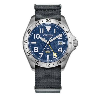 Reloj Citizen Promaster Land GMT Eco-Drive - Esfera Azul (BJ7150-09L)