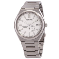 Reloj Citizen Zenshin Automático - Esfera Blanca, Dama 40.5mm (NJ0180-80A)