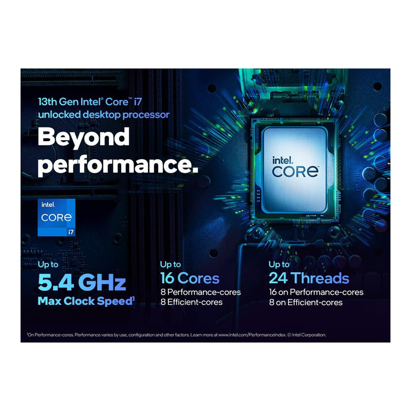 Intel Core i7-13700KF Procesador Gaming 16 núcleos (8P + 8E) - Desbloqueado
