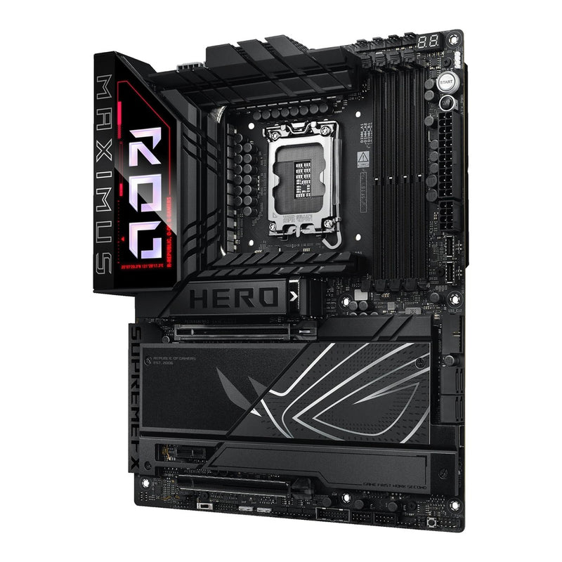 ASUS ROG Maximus Z890 Hero Placa base Intel Z890 LGA 1851, Intel avanzada lista para PC, 22+2+1+2 etapas, DDR5, WiFi 7, 3X PCIe 5.0 M.2