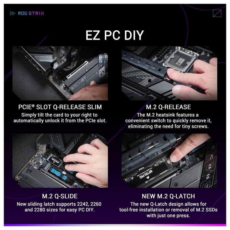 ASUS ROG Strix Z890-E Gaming WiFi Intel Z890 LGA 1851 ATX Placa Base con IA Avanzada, DDR5, WiFi 7 y Más