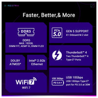 ASUS ROG STRIX Z890-A GAMING WIFI placa base para Intel® Core™ Ultra, AI PC-ready, DDR5, WiFi 7, 5x M.2, Thunderbolt™ 4