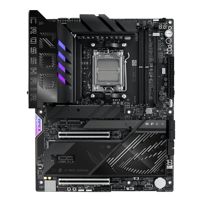 ASUS ROG Crosshair X870E APEX Motherboard con Advanced AI, DDR5, Wi-Fi 7, DIMM.2, PCIe 5.0 y USB4 para alto rendimiento