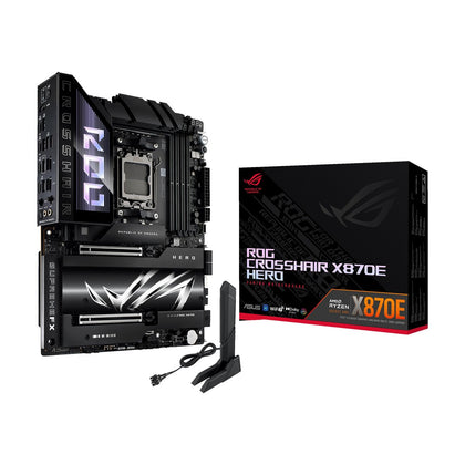 ASUS ROG Crosshair X870E Hero AMD X870E AM5 ATX Placa base con inteligencia artificial y 18+2+2 etapas de potencia