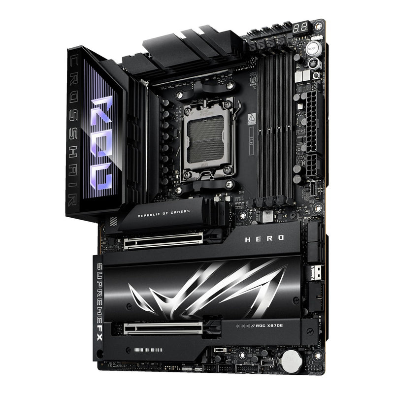 ASUS ROG Crosshair X870E Hero AMD X870E AM5 ATX Placa base con inteligencia artificial y 18+2+2 etapas de potencia