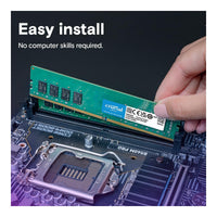 Crucial RAM DDR4 32GB, 3200MHz, UDIMM, compatible con Intel y AMD Ryzen, reduce a 2933/2666MHz