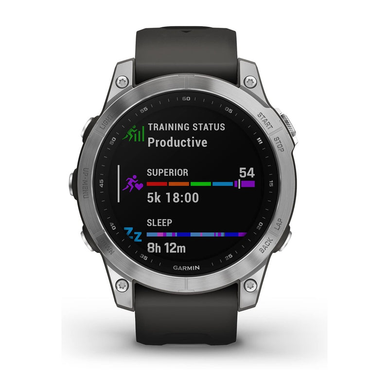 Garmin Fenix 7, Reloj Inteligente de Aventura Resistente con GPS, Pantalla Táctil, Funciones de Salud y Bienestar
