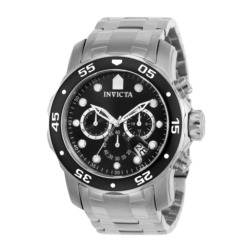Reloj cronógrafo Invicta Pro Diver con correa de acero inoxidable, modelo plateado, ideal para actividades acuáticas