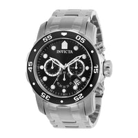 Reloj cronógrafo Invicta Pro Diver con correa de acero inoxidable, modelo plateado, ideal para actividades acuáticas