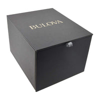 Bulova Cronógrafo clásico para hombre en acero inoxidable con esfera azul, movimiento de cuarzo y cristal mineral