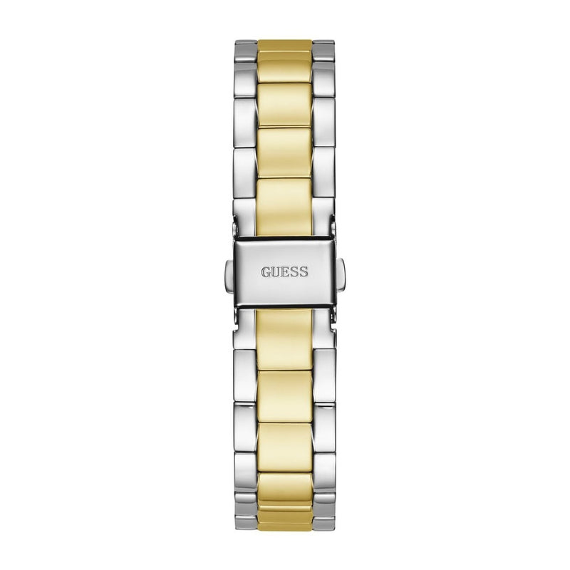 GUESS, reloj pulsera para mujer con borde de moneda, multicolor, resistente al agua y diseño elegante