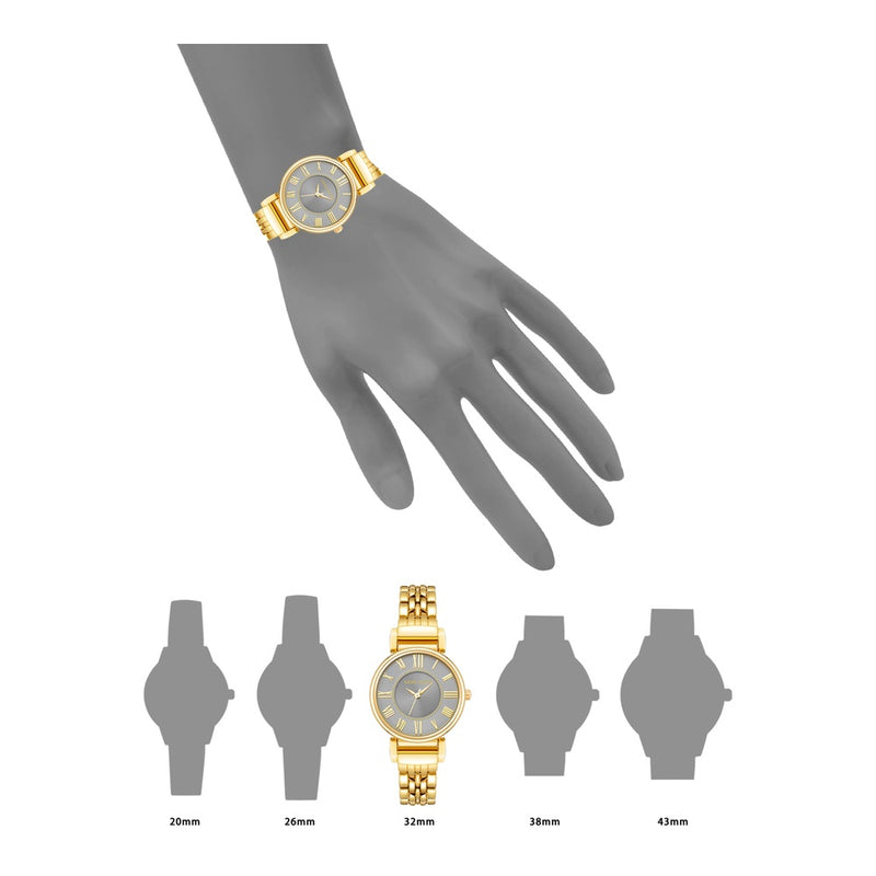 Reloj de pulsera para mujer Anne Klein con cristal mineral resistente y diseño elegante