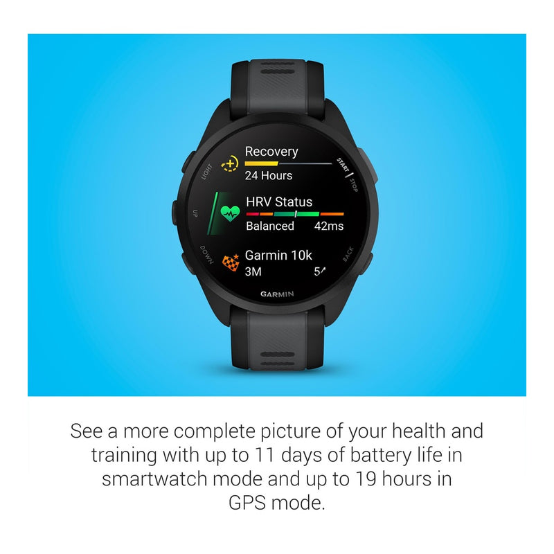 Garmin Forerunner 165, Reloj Inteligente Con Pantalla AMOLED, Métricas De Entrenamiento E Información De Recuperación