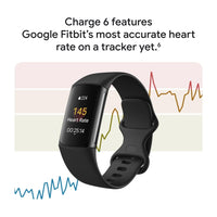 Fitbit Charge 6 - Rastreador de ejercicios con frecuencia cardíaca, GPS, membresía premium, herramientas de salud, porcelana/plata