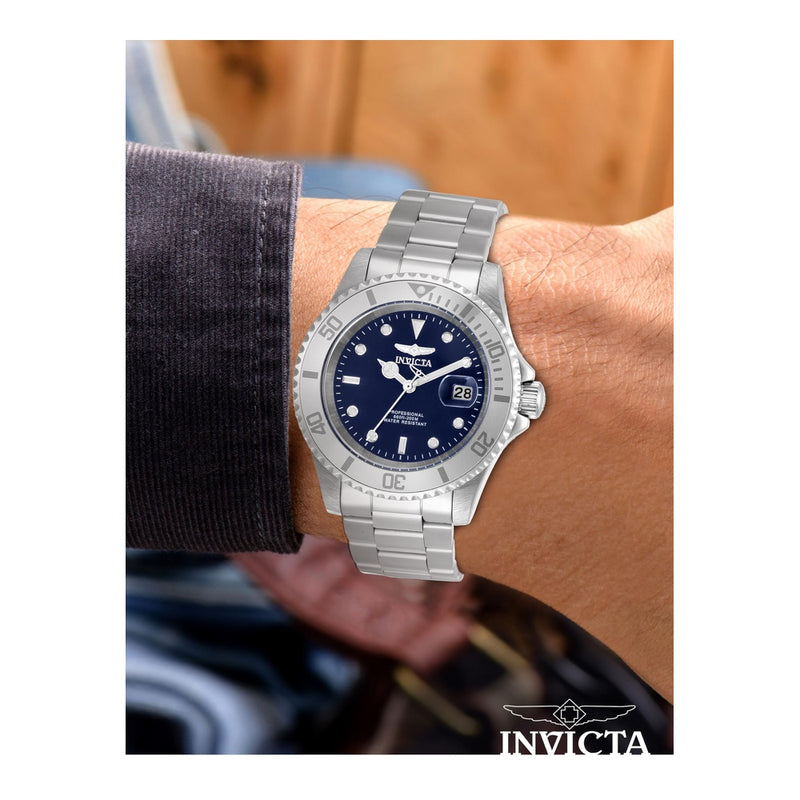 Invicta Pro Diver 34023 Reloj de Acero Inoxidable para Hombre con Esfera Azul y Movimiento de Cuarzo