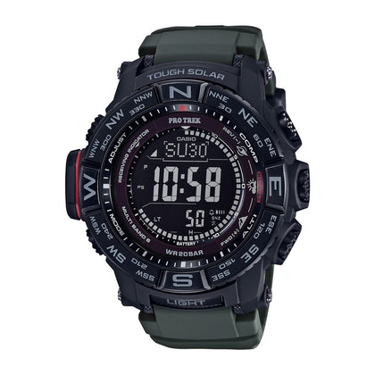 Casio Serie PRW3500 Pro Trek, reloj digital con brújula, altímetro, barómetro, energía solar, resistente al agua y bajas temperaturas