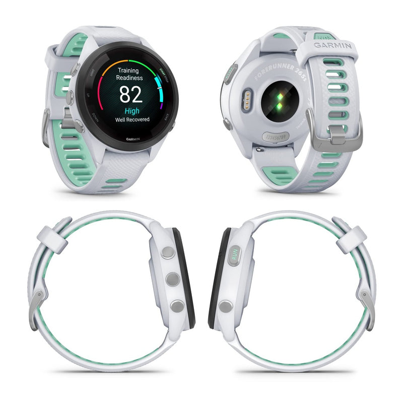 Garmin Forerunner 265S Music GPS Smartwatch Pantalla AMOLED Auriculares 42mm Blanco Piedra