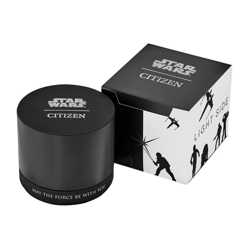 Citizen Eco-Drive Star Wars Yoda Judge me by my size do you Reloj IP Negro Cordura Luminoso Modelo BM6839-06W Negro Marrón Classic