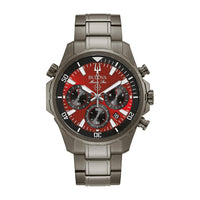 Reloj cronógrafo para hombre Bulova Marine Star, diseño elegante con 6 manecillas y acero inoxidable gris