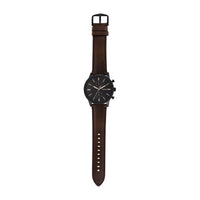 Reloj cronógrafo de acero inoxidable y cuero Fossil Townsman para hombre, estilo clásico y funcionalidad moderna
