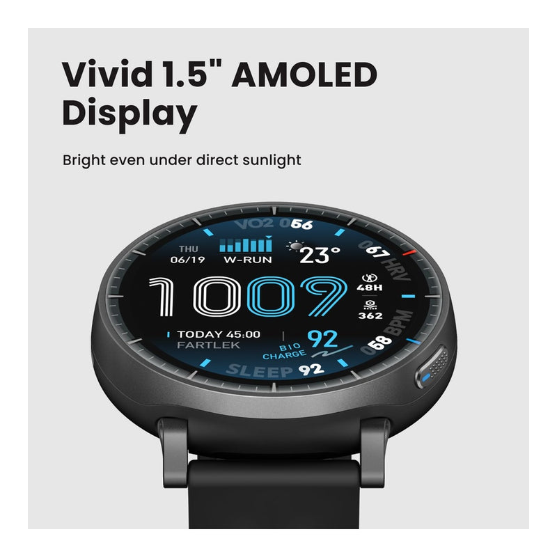 Amazfit Active Max Smartwatch con pantalla AMOLED, batería de larga duración, mapas offline, GPS, almacenamiento 4GB, 170+ modos deportivos, resistencia al agua