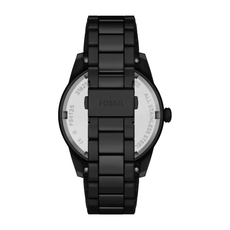 Reloj multifuncional de acero inoxidable Fossil Pearson para hombre, resistente a los arañazos, con subesferas de día y fecha