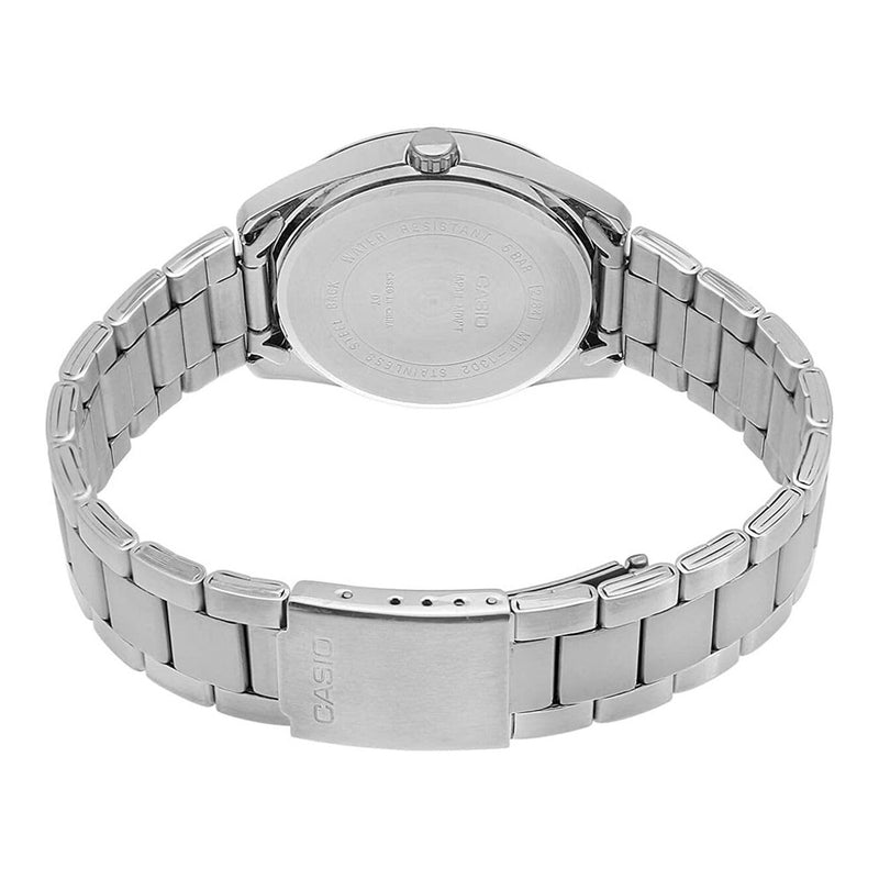 Reloj Casio Quartz para hombres con diseño en acero inoxidable y movimiento de cuarzo preciso, incluye batería
