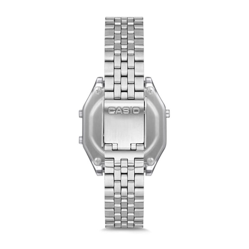 Reloj Digital Retro Casio para Dama en Color Plateado, Modelo LA-680WA-1DF