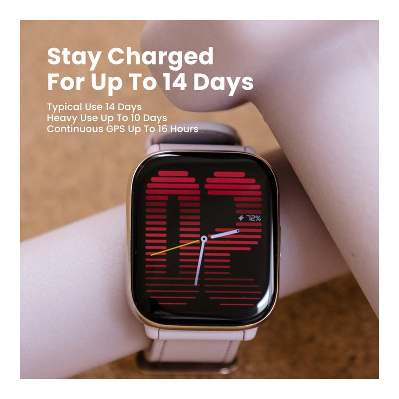 Amazfit Active Reloj Inteligente de 1.65 cm, IA de fitness, entrenador de sueño, GPS, Alexa, Bluetooth, batería de 14 días, Android/iPhone