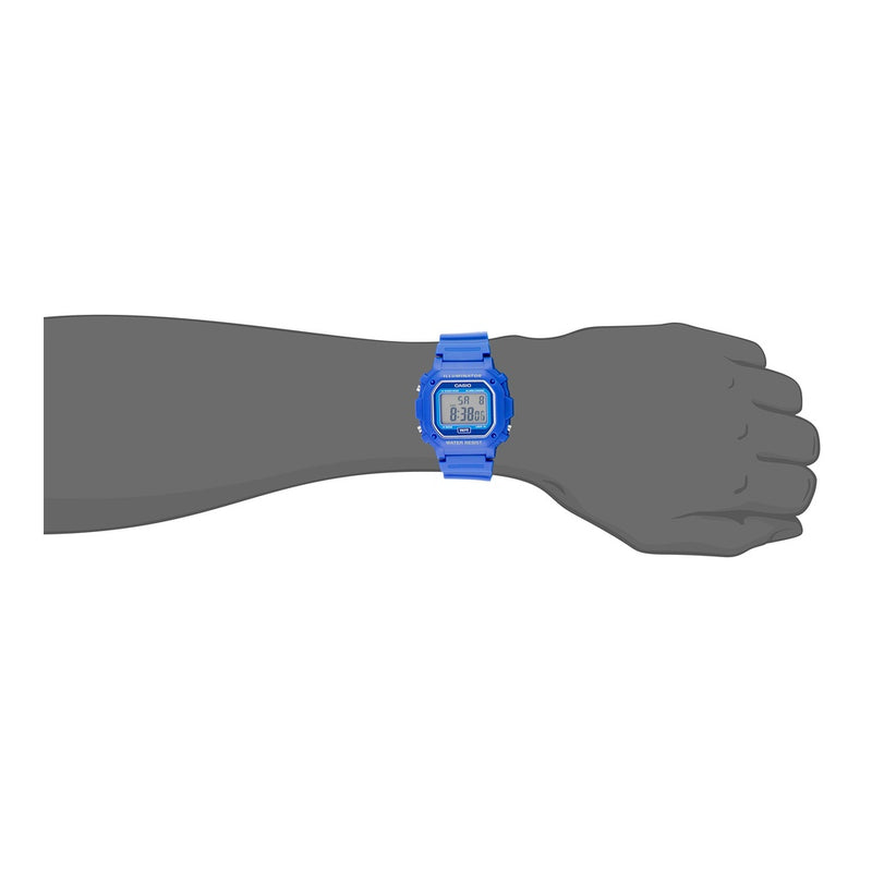 Casio F108WH - Reloj digital cuadrado deportivo, luz LED, alarma diaria, cronómetro, calendario día-fecha, batería 7 años