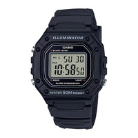 Casio Serie W218H, reloj digital para hombre, sumergible, con cronómetro, cronógrafo, LED y alarma