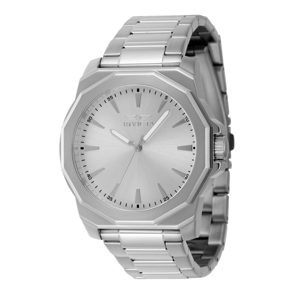Invicta Speedway Reloj de cuarzo para hombre con correa de acero inoxidable y cierre de botón plegable