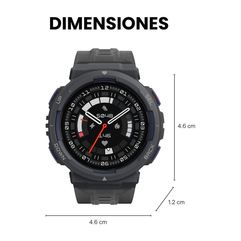 Amazfit Active Edge - Reloj Inteligente De 1.811 Cm, Resistente Reloj Deportivo Y Fitness, GPS, Entrenador De Salud AI, Batería De 16 Días, Más De 130 Modos