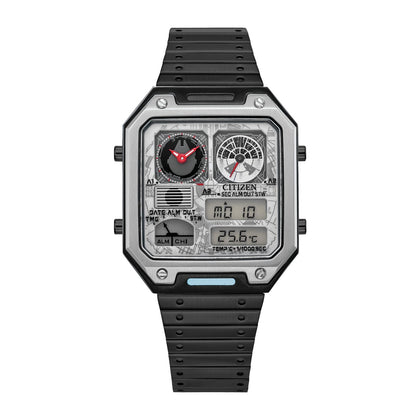 Reloj Citizen Star Wars Vintage Ana-Digi de acero inoxidable rectangular para hombre