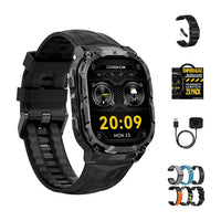 CARBINOX Vortex Smartwatch: Llamadas, rastreador fitness robusto, impermeable, diseño deportivo para vida activa
