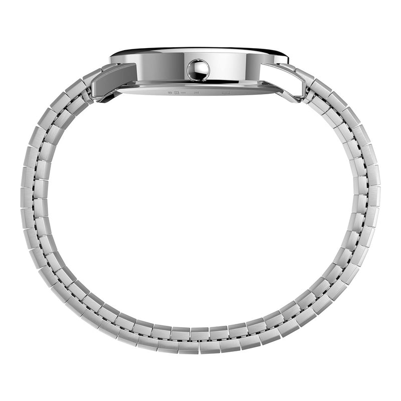 Timex Reloj Easy Reader para hombre con esfera blanca fácil de leer, banda de acero inoxidable y función de fecha