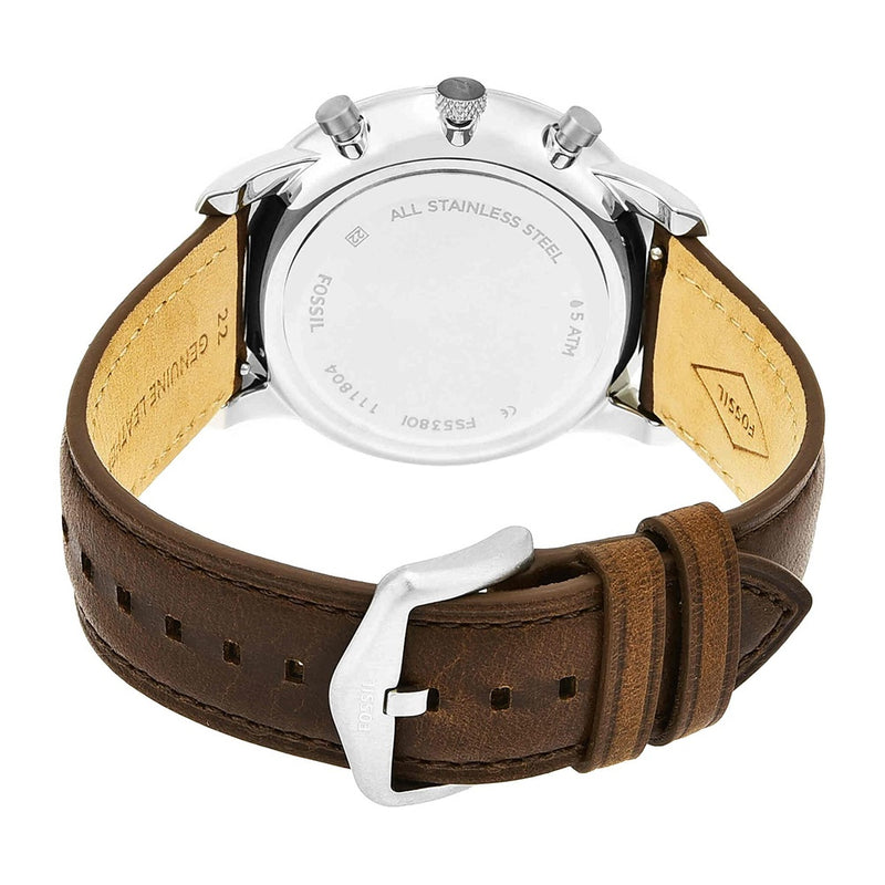 Fossil Neutra Reloj cronógrafo para hombre con pulsera de acero inoxidable o correa de cuero auténtico