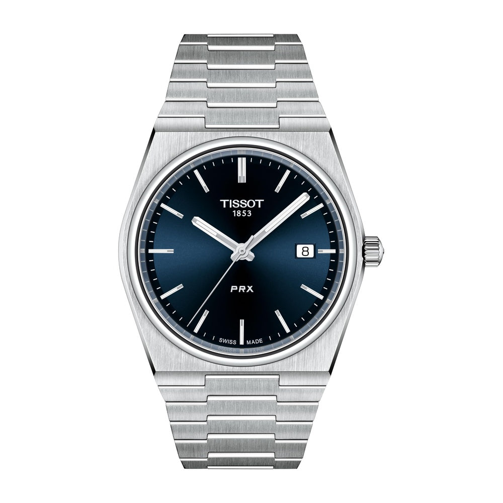 Tissot PRX para hombre con carcasa de acero inoxidable 316L, color gris, resistente al agua