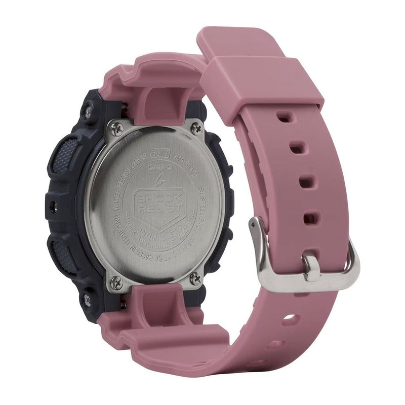 Reloj Casio Señoras G-Shock S-Series con Banda de Resina Rosa, Modelo GMAS140-4A, Analógico Digital