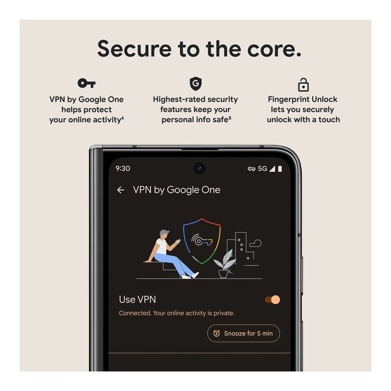 Google Pixel Fold 5G + Pixel Watch - Space Black (Obsidian)