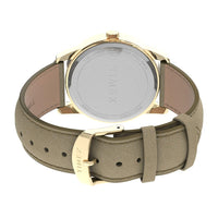 Reloj Timex Easy Reader para mujer con esfera clara, correa de cuero y resistencia al agua hasta 30 m