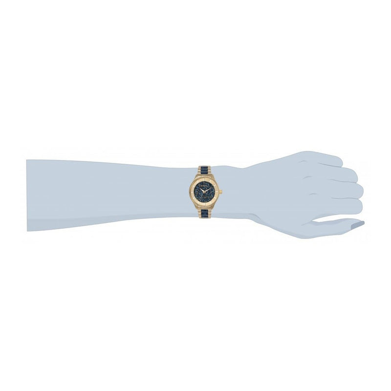 Invicta Reloj de dos tonos con pantalla analógica para mujer con movimiento de cuarzo y resistencia al agua