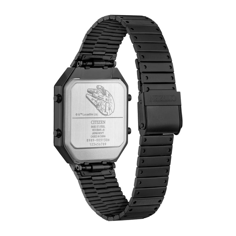 Reloj Citizen Star Wars Vintage Ana-Digi de acero inoxidable rectangular para hombre