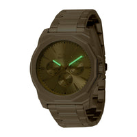 Invicta Speedway Reloj de cuarzo para hombre de acero inoxidable con cierre de botón plegable y esfera dorada