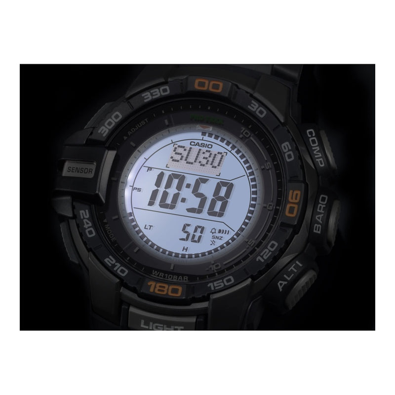 Casio Pro Trek PRG-270 reloj digital deportivo solar multifunción con sensor triple para hombre
