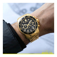 Invicta Pro Diver, reloj cronógrafo de cuarzo con correa de acero inoxidable plateado, diseño sofisticado para hombres