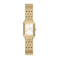 Fossil Raquel Reloj para mujer de cuarzo y acero inoxidable en color dorado con 3 manecillas y calendario