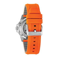 Bulova Marine Star 'Series A' Reloj automático para hombre con correa naranja de silicona, estilo moderno y resistente al agua
