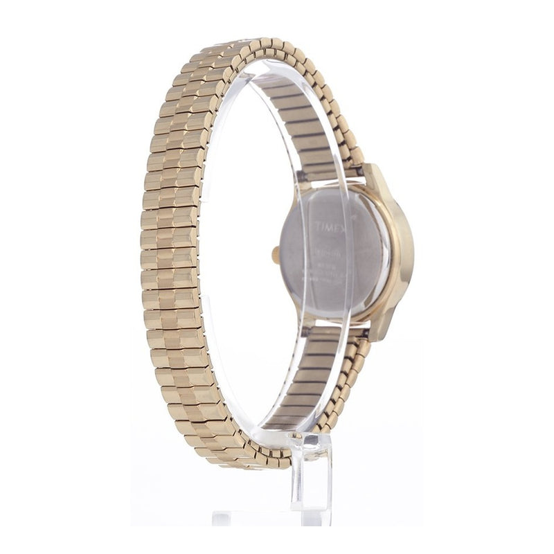 Timex Reloj Essex Ave para mujer en oro con esfera nácar, resistente al agua, tecnología Indiglo, pulsera ajustable