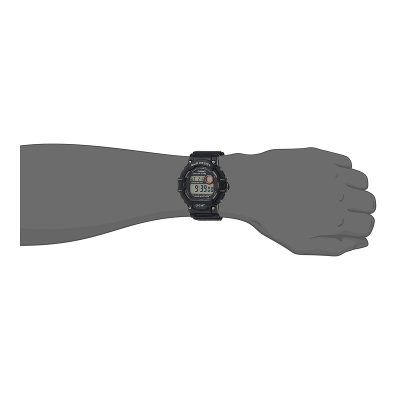 Casio Reloj de cuarzo resistente al barro con correa de resina y cuerpo de acero inoxidable, modelo TRT-110H-1AVCF